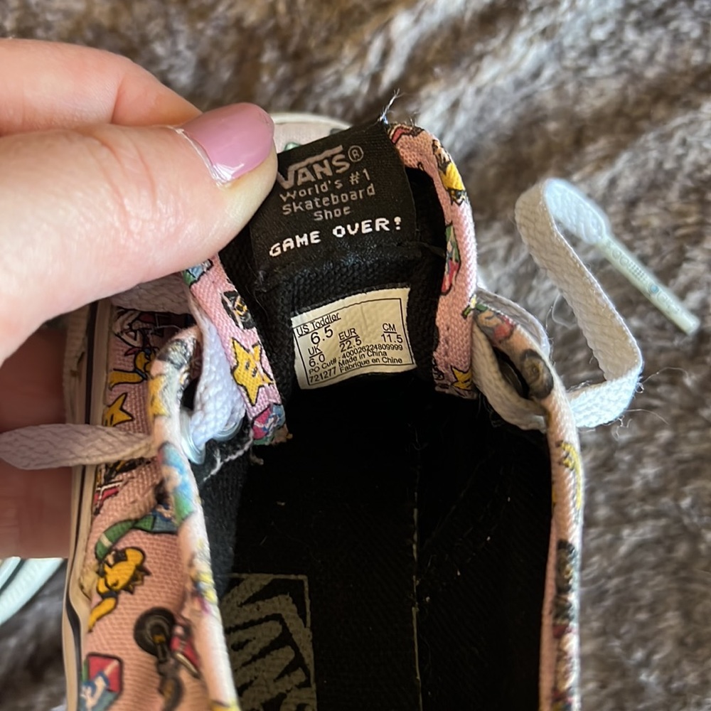 Vans Mario Kart Game Over Toddler Sneakers Sz 6.5 - Picture 9 of 9